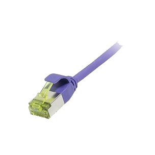 Synergy21 Patchkabel RJ45, CAT6A 500Mhz, 0,15m, lila, U/FTP, slimline rund d=3,8mm, TPE/LSZH(Superflex), AWG32, mit CAT7 Rohkabel,