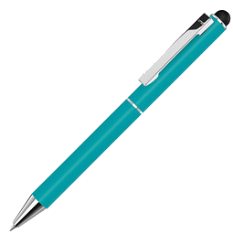 uma® Metall-Touchkugelschreiber Straight, blaue Mine, petrol