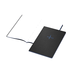 Geiger-Notes Broschur Tablet-Book A4, inkl. Prägung und Farbschnitt mittelblau