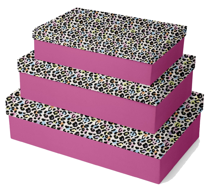 Clairefontaine Geschenkboxen-Set , Leopard, , 3-teilig