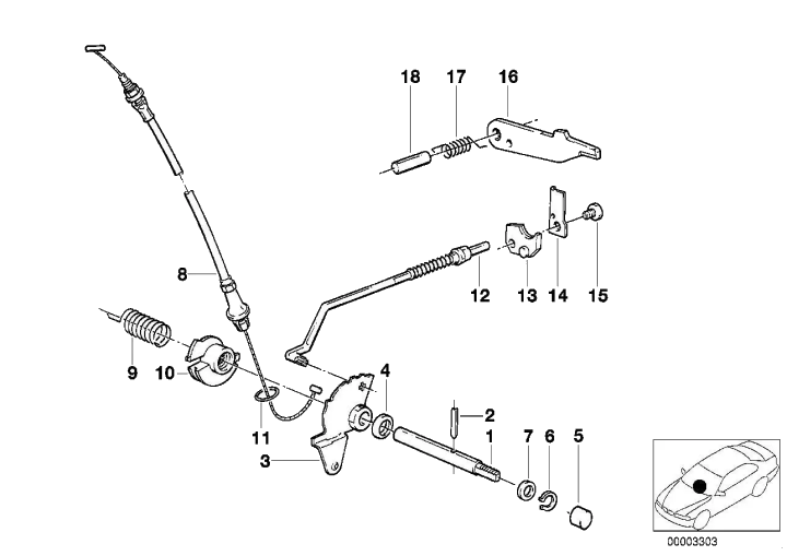 BMW Gaskabelzug E30 24341217200 - Bildposition 08