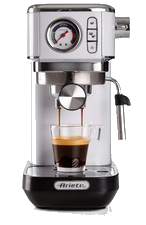 Ariete Espresso Slim Metal 1381, Kaffeemaschine mit Manometer, 15 Bar Max, Neu