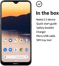 Nokia 2.3 Dual SIM Smartphone schwarz "wie neu"