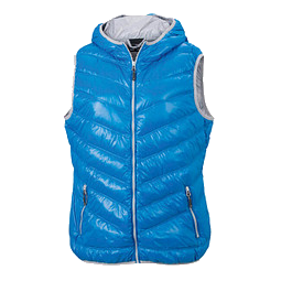 JAMES & NICHOLSON Damen Daunenweste, blau/silber, M