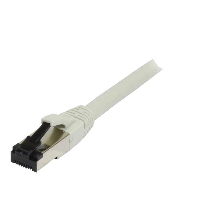 Synergy21 Patchkabel RJ45, CAT8.1 2000Mhz, 0,25m, grau, S-STP(S/FTP), TPE(Ultra SuperFlex), AWG26,