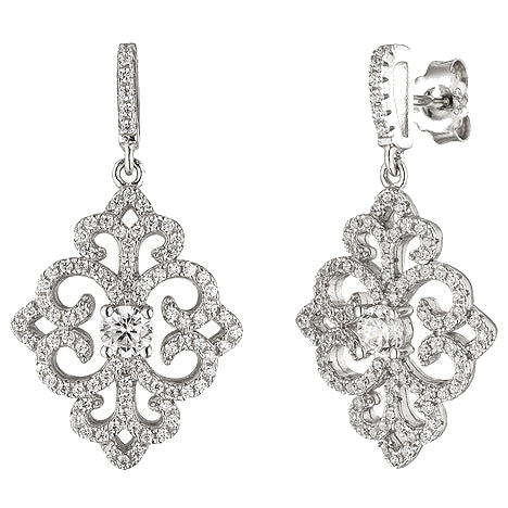 Ohrhänger 925 Sterling Silber 178 Zirkonia Ohrringe
