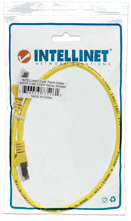 INTELLINET Patchkabel Cat6A CU S/FTP LSZH 1.50m gelb