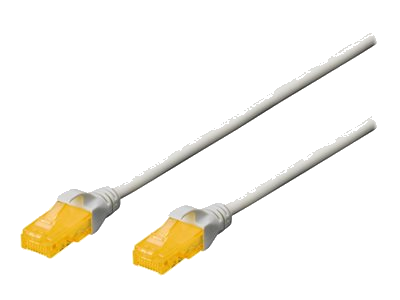 DIGITUS Patchkabel RJ45 U/UTP Cat6A 3.00m grau m. Hebelschu Polybeutel