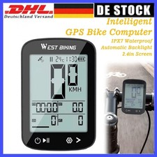 Fahrradcomputer kabellos GPS Tacho Fahrrad wasserdicht IPX7 20h Akku LCD