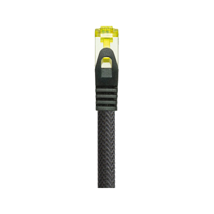 Python Patchkabel mit Cat.7 Rohkabel S/FTP PiMF halogenfrei 0,5m schwarz