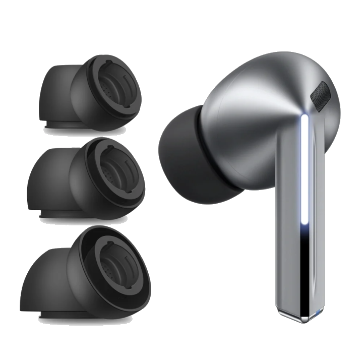 Techsuit ET3 Ohrstöpsel für Samsung Galaxy Buds3 Pro, Größe S / M / L, Schwarz