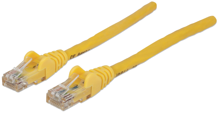 INTELLINET Patchkabel RJ45 U/UTP Cat6 5.00m Hebelschutz gelb