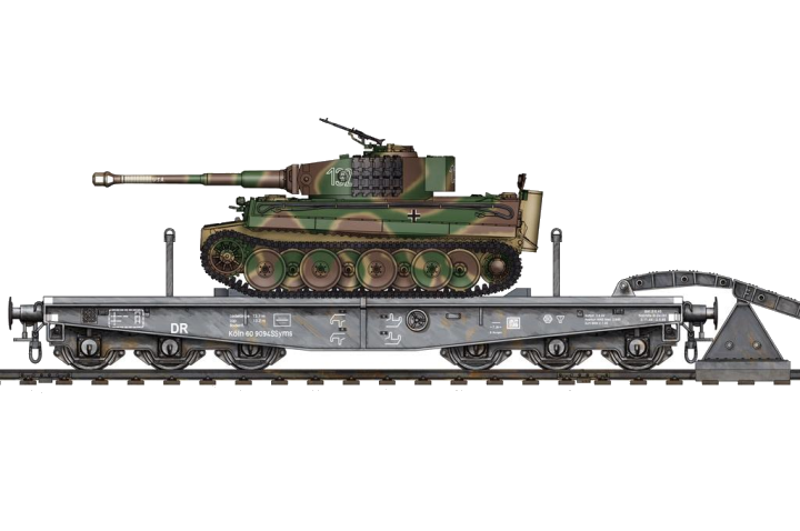 Schwere Plattformwagen Type SSyms 80&Pz.Kpfw.VI Ausf.E Sd.Kfz181 TigerI (Mid Prod.)