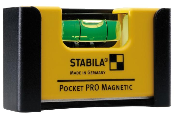 STABILA Wasserwage 7 cm Pocket PRO Magnetic mit Gürtel-Clip