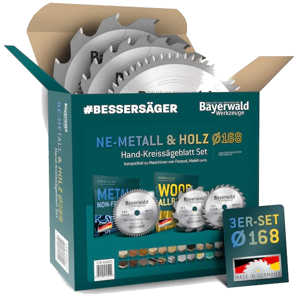 Bayerwald NE-METALL & HOLZ Ø168 Akku-Handkreissägeblatt Set