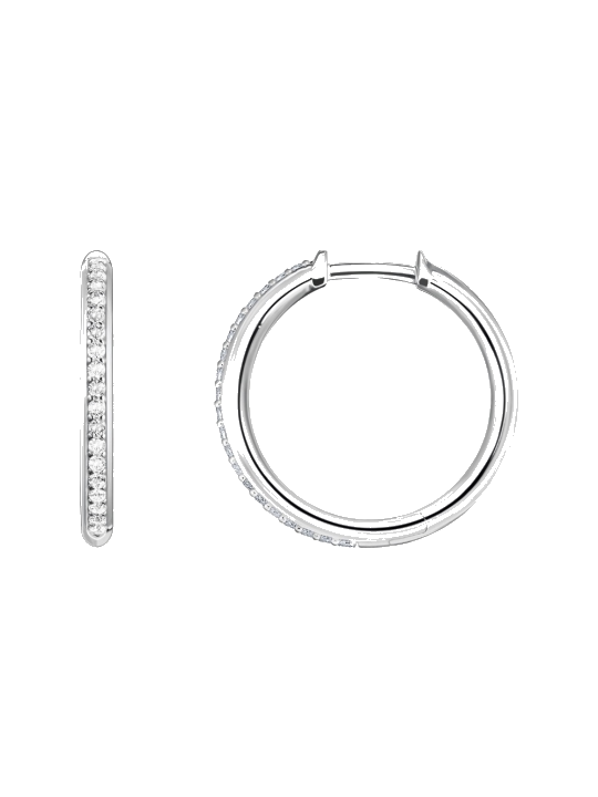 Thomas Sabo CR673-051-14 Silberne Creolen Pavé Silber 20,0 mm Damen