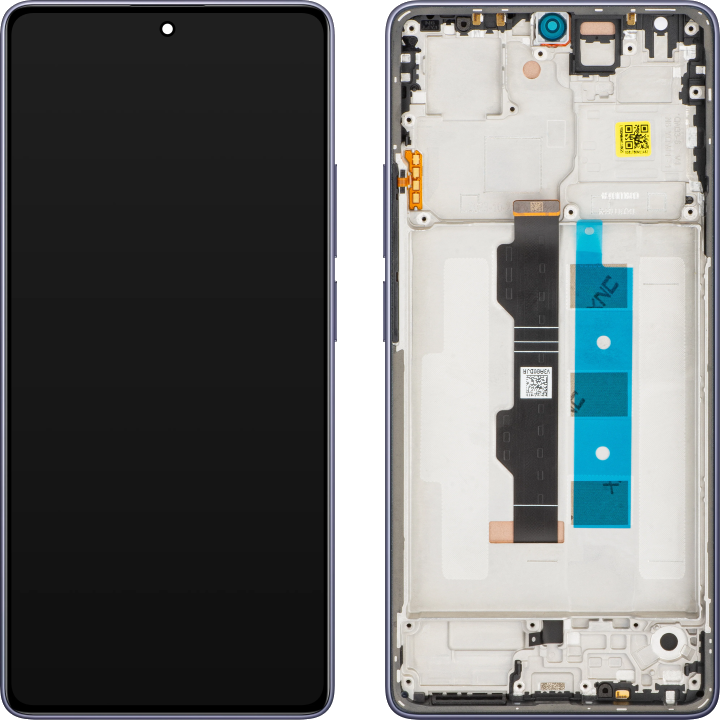 Display mit Touchscreen Xiaomi Poco M6 Pro 4G, mit Rahmen, Lila, Swap 5600020N6P00