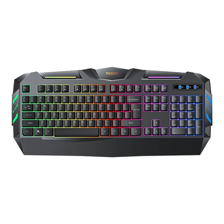 Gaming-Tastatur Wired USB Yesido KB21, RGB, 1,5m, Schwarz