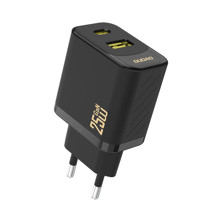 Netzladegerät Dudao A26T, 25W, 3A, 1 x USB-A - 1 x USB-C, Schwarz