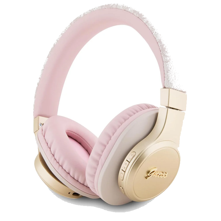 Handsfree Bluetooth Guess 4G Tone on Tone Script Logo, A2DP, Rosa