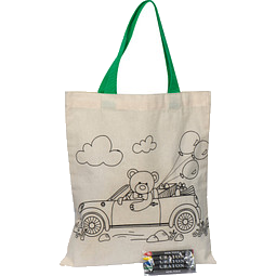 Baumwolltasche zum Ausmalen, beige