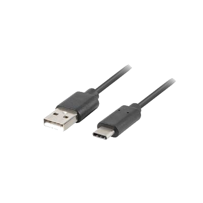 LANBERG USB-C(M)->USB-A(M)2.0 Kabel 0,5m schwarz