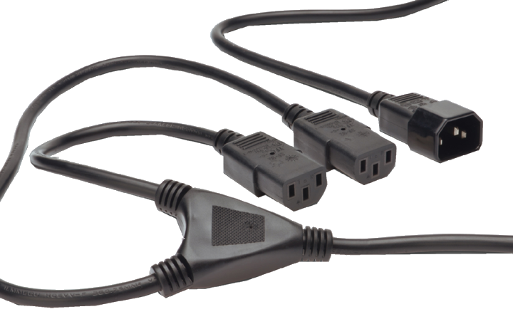 DIGITUS Y-Netzanschlusskabel, 1,7m, schwarz