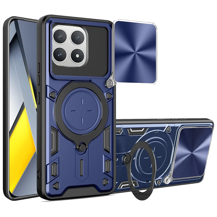 Hülle für Xiaomi Poco F8 Pro, Techsuit, CamGuard Pro, Blau