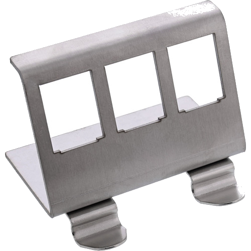 InLine® Keystone SNAP-In Metall-Modulhalter, 3-fach für Hutschiene