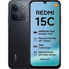 Xiaomi Redmi 15C 128 GB Midnight Black Dual SIM Smartphone Handy Mobiltelefon