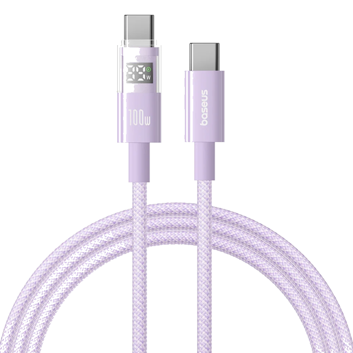 Daten- und Ladekabel USB-C - USB-C Baseus Display 2, 100W, 2m, Lila P10382702511-01