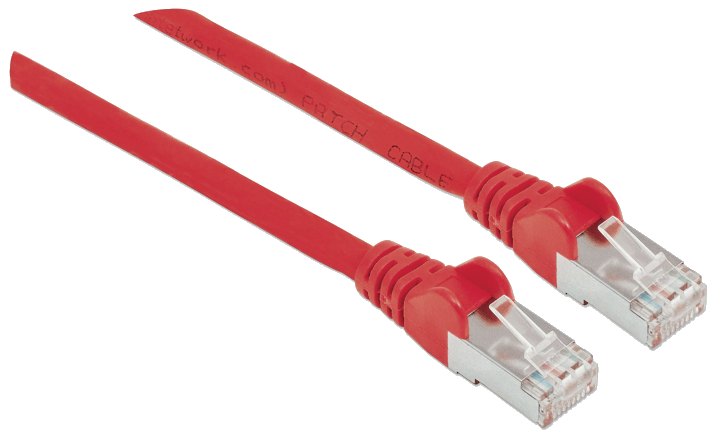 INTELLINET Patchkabel RJ45 S/FTP Cat6 Kupfer LSZH 0,5m rot
