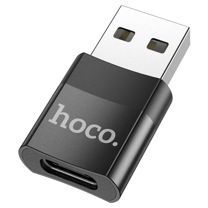 HOCO UA17 OTG-Adapter USB-C auf USB-A | Schwarz | Daten & Laden