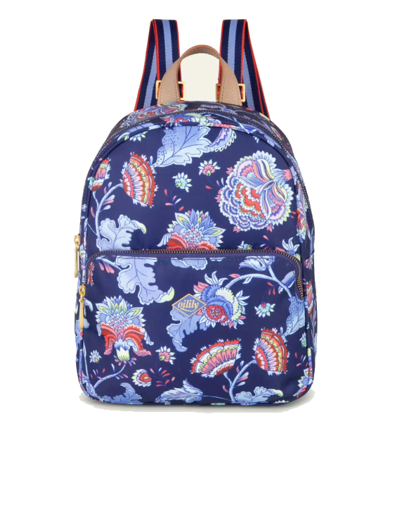 oilily Bonita Rucksack Sits Aelia Blue Print