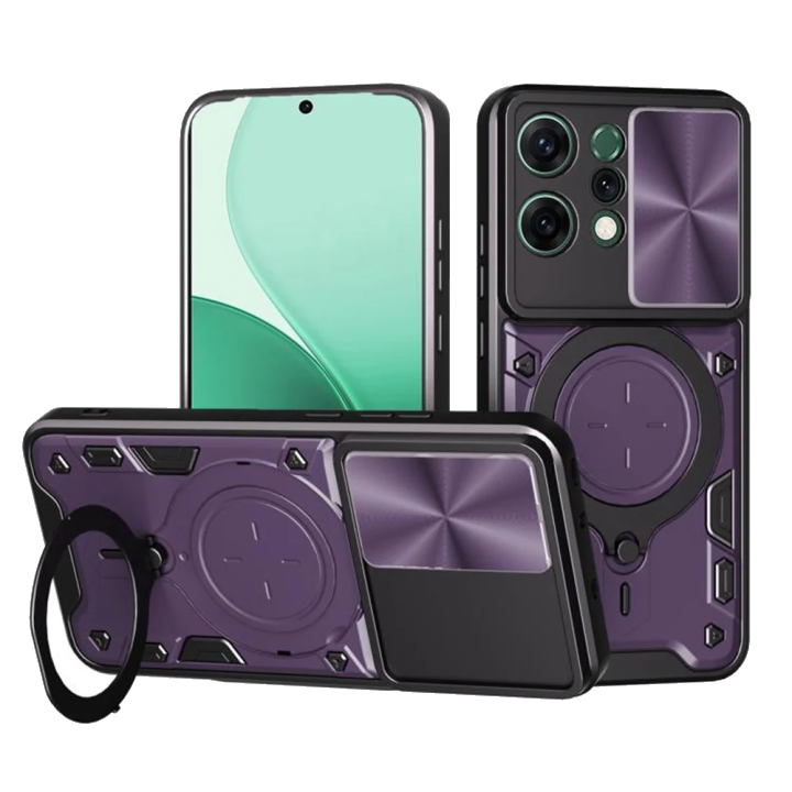 Hülle für Oppo Reno14, Techsuit, CamGuard Pro, Lila