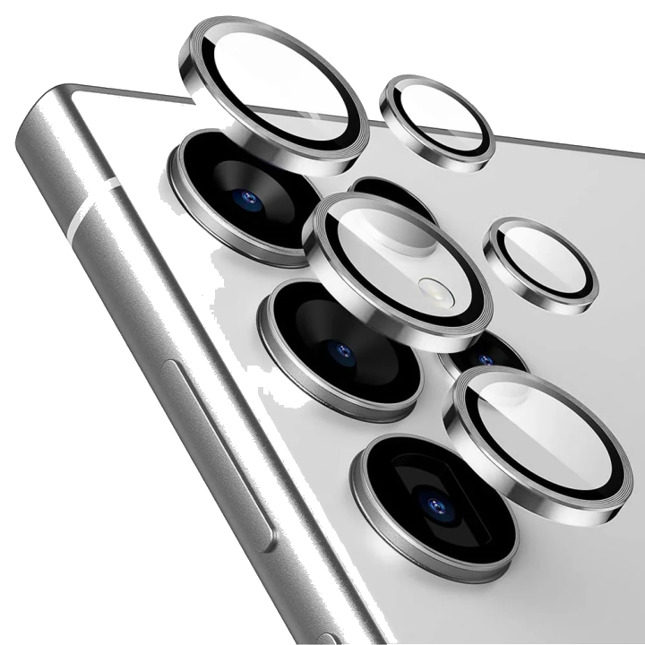 Schutzfolie Lito S+ für die Rückkamera des Samsung Galaxy S26 Ultra S948, gehärtetes Glas, Silberfarben