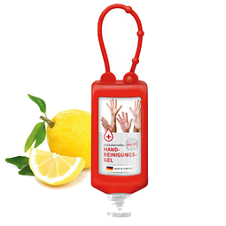 Handreinigungsgel, inkl. Druck auf Body Label, Bumper 50 ml, rot