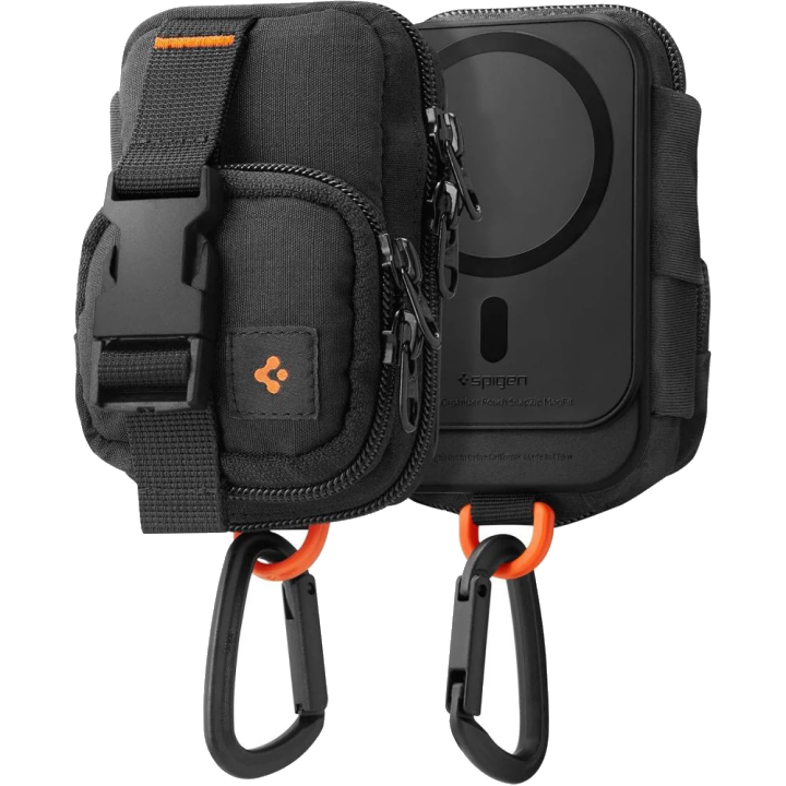 Universelle MagSafe Tasche für Telefon, Spigen, Snap Zip, Schwarz AFA09338