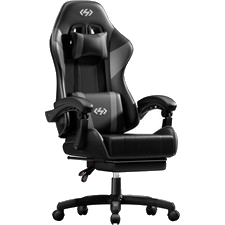 Gaming Stuhl Ergonomischer PC Stuhl, Gamer Stuhls Computerstuhl mit Fußstütze
