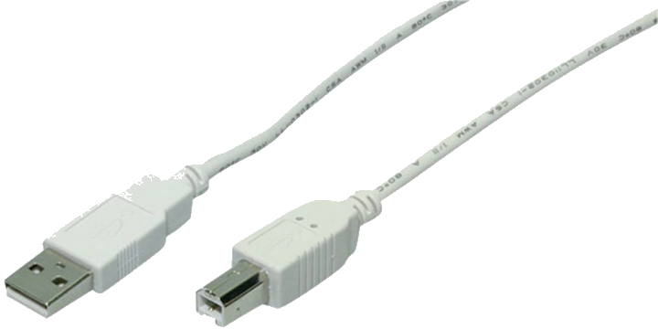 Logilink USB Kabel A -> B St/St 1.80m grau