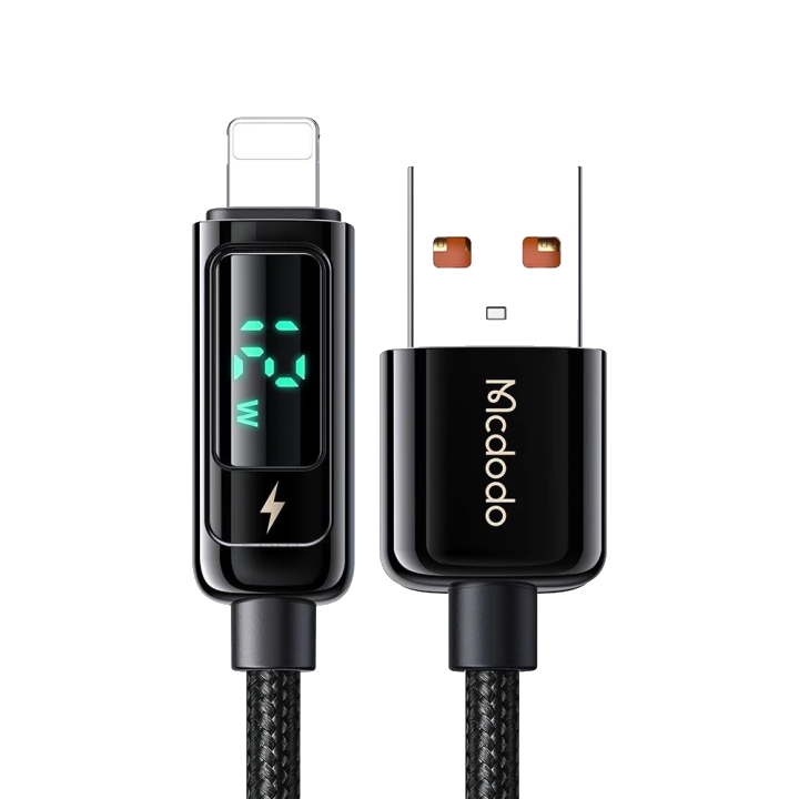 Daten- und Ladekabel USB-A - Lightning McDodo CA-9940 Display, 12W, 1,2m, Schwarz