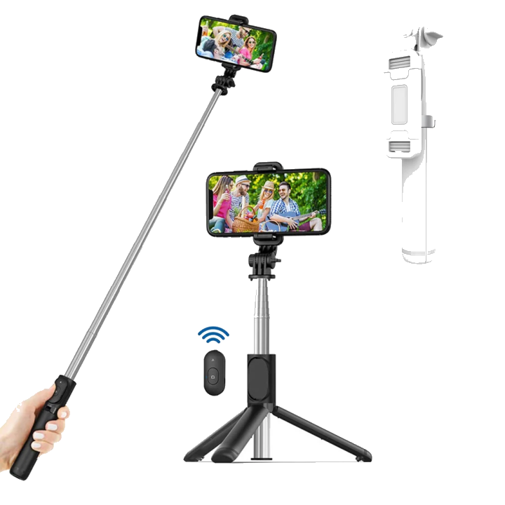 Selfie Stick Bluetooth Techsuit Q01, Universal, Weiß