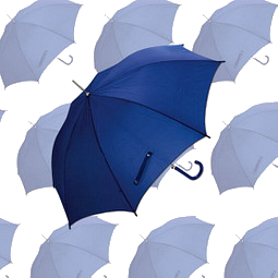 Werbe-Set: 36 Stockschirme, Inkl. Druck, Dunkelblau