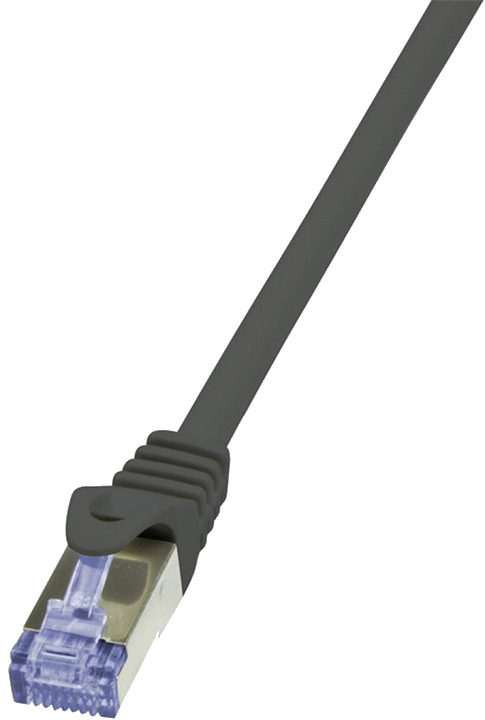 LogiLink Patchkabel, Kat. 6A, S/FTP, 0,5 m, schwarz