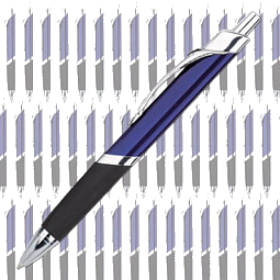 Werbe-Set: 100 LANCE® Metall-Kugelschreiber Triangle, inkl. Druck, blaue Mine, blau