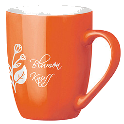 Tasse Gloria, 370 ml, orange/weiß