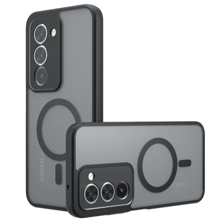 MagSafe Hülle für Xiaomi Redmi 15 5G / 15 4G, Techsuit, PureFrost, Satinschwarz