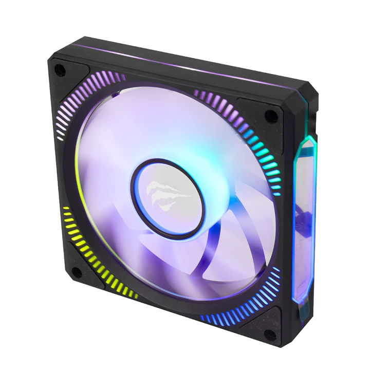Ventilator HAVIT F2096, RGB, 1800RPM, 30dB, 3W, Schwarz