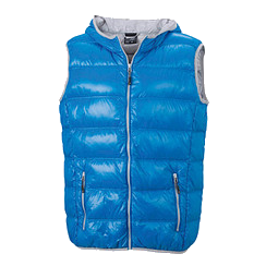 JAMES & NICHOLSON Herren Daunenweste, blau/silber, XL