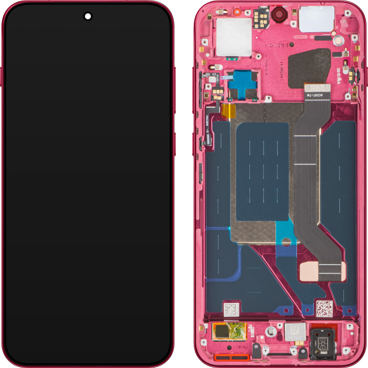 Display mit Touchscreen Oppo Find X9, mit Rahmen, Magenta (Velvet Red), Service Pack 621029000718